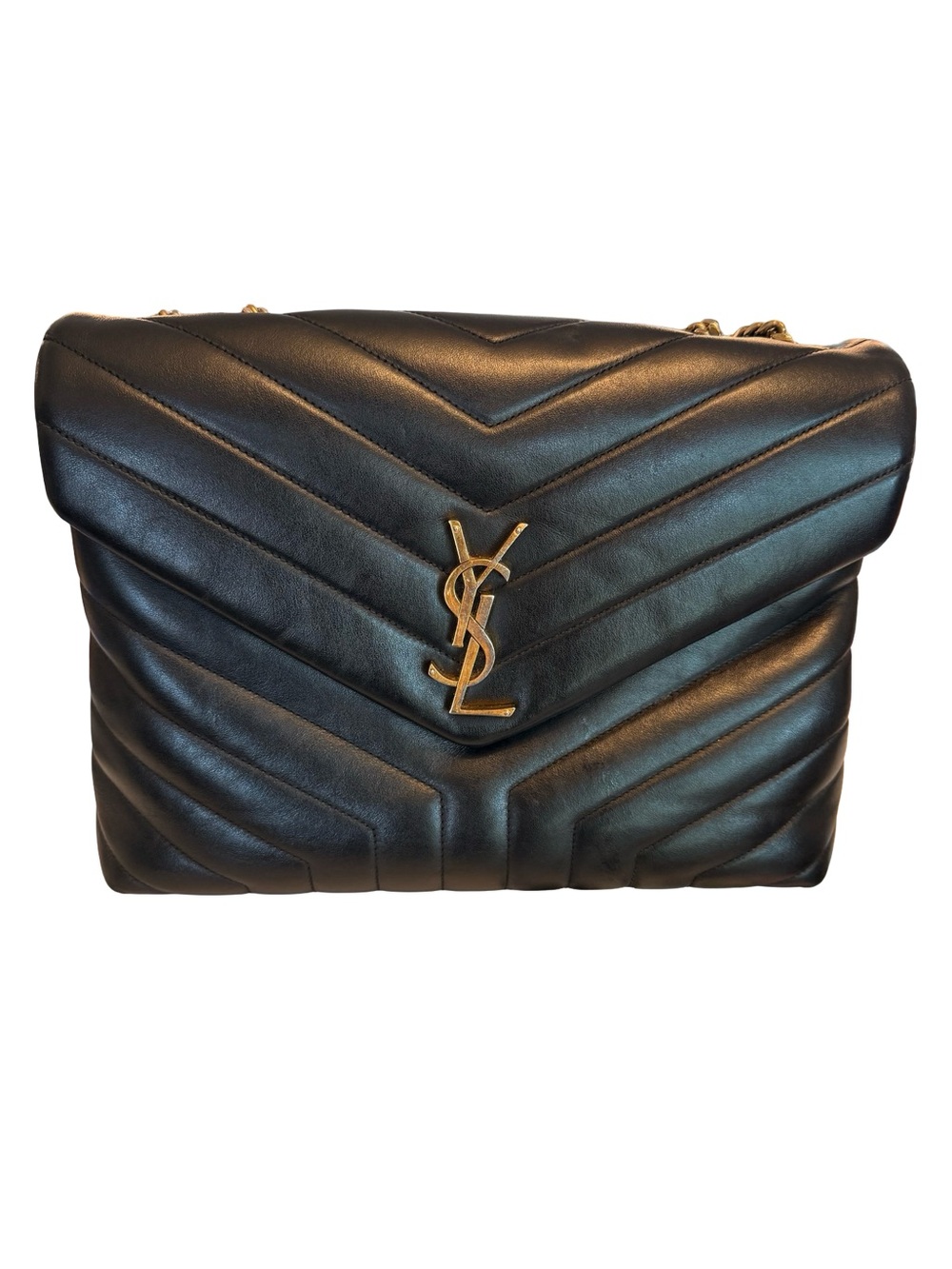 YSL Chevron LouLou Black